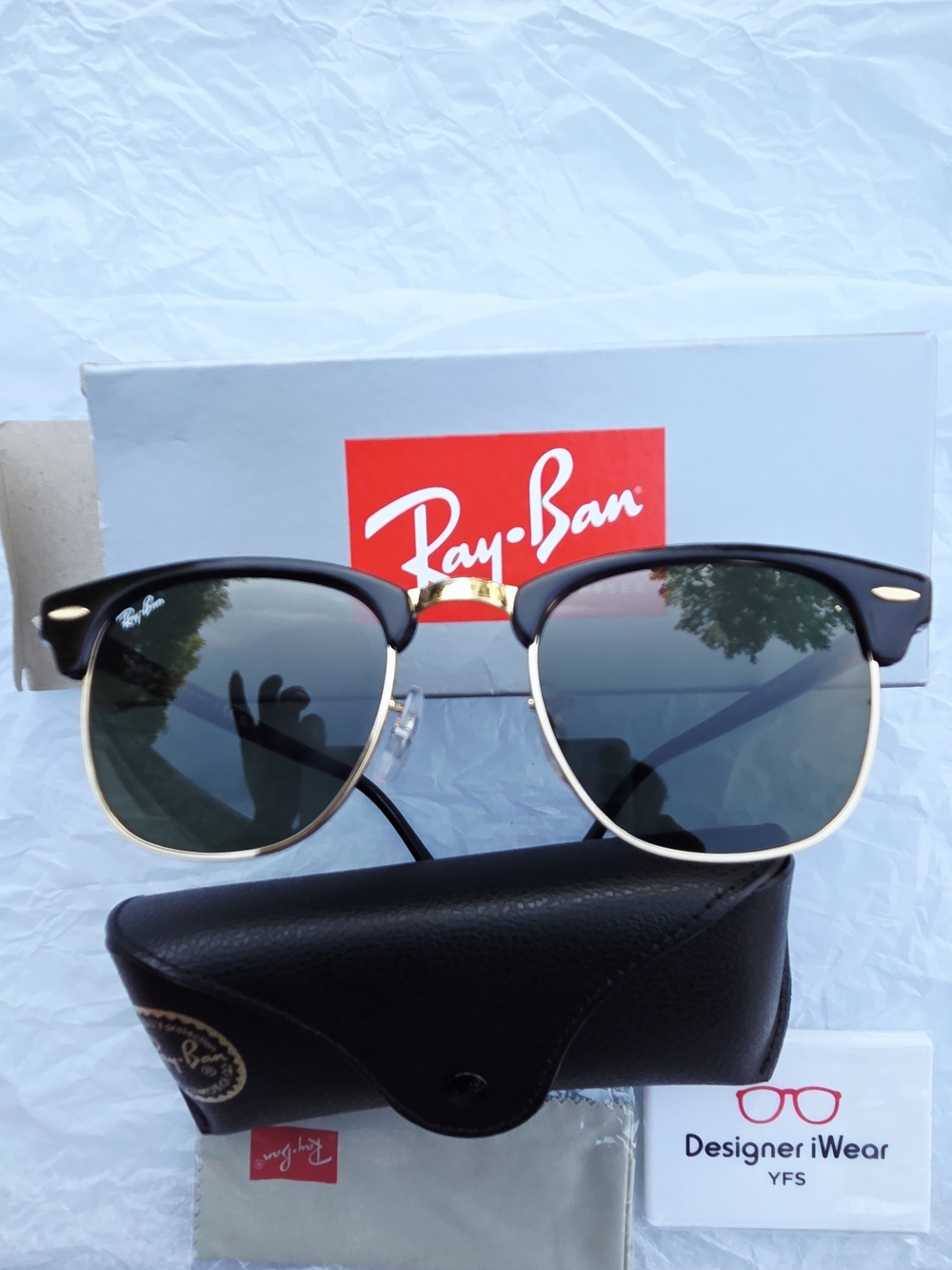 Ray-Ban Clubmaster Sunglasses in Black and Gold